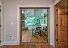 Screened porch access in apartment