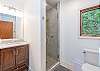 Main level queen bedroom bath w/ walk-in shower only.