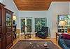 Living room with TV & patio access