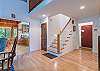 Steps to upper level & lower levels-