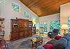 Living room with TV & patio access