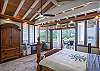 Upstairs bedroom with lani and bathroom.  