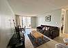 Living Room with Sofa Converts to Bed