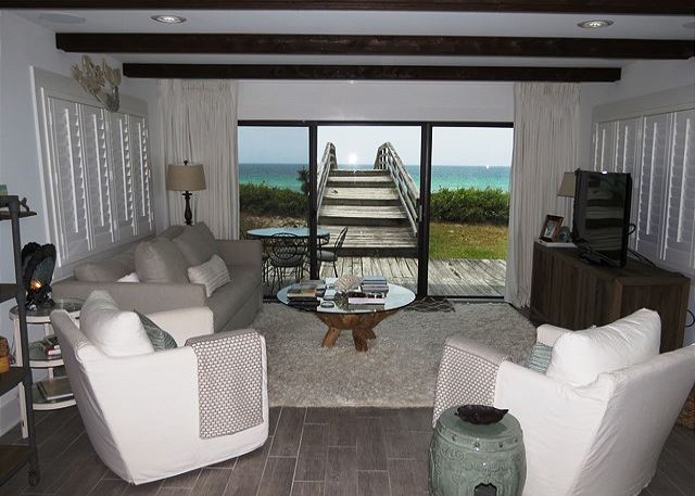 Living Area with Gulf View