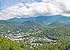Private Balcony with a view of Downtown Gatlinburg and a Mountain View from your Gatlinburg Condo