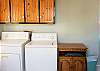Washer and Dryer. Located off Kitchen at Back Door. 