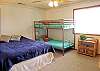 Queen Bed and Bunk Bed w/2Twins. 2nd Level. Attached Bath