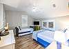 Queen bed with twin and twin trundle