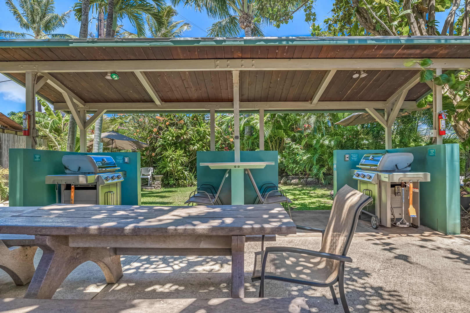 Resort community picnic and BBQ area