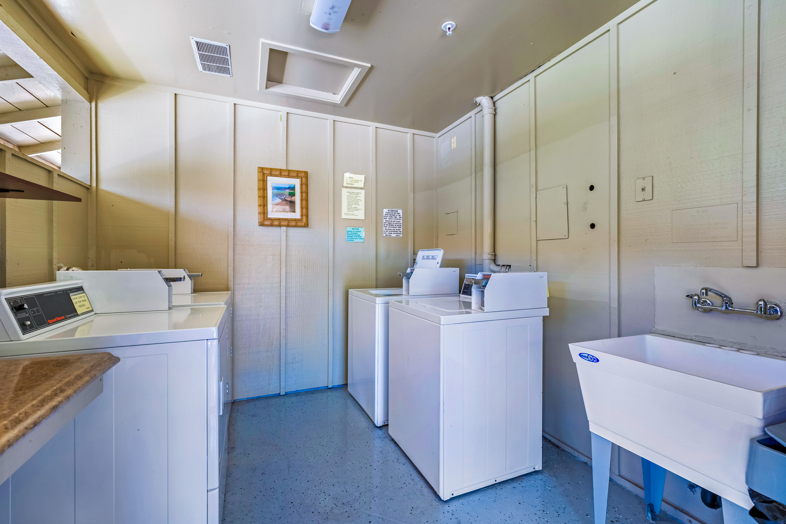 Community laundry hut