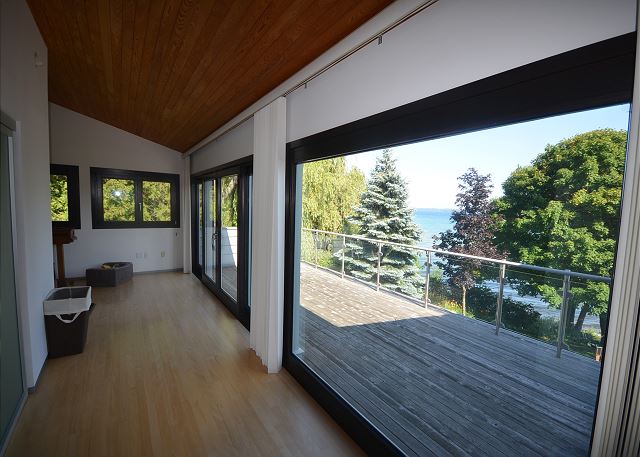 Upper level. Views from your bedroom. 2nd bathroom and closet up here 