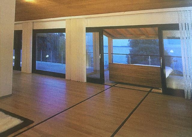 Bed on the deck. 