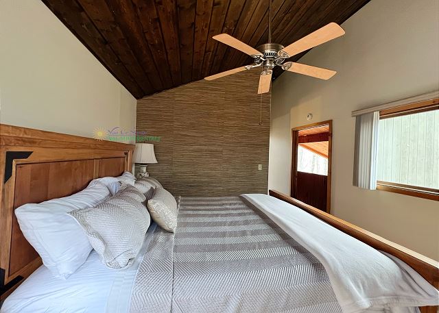 Upstairs bedroom with king bed.