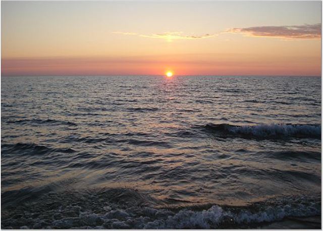 Sunset from the beach just minutes walk from house