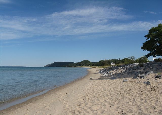Beautiful Lake Michigan beach within walking distance from house