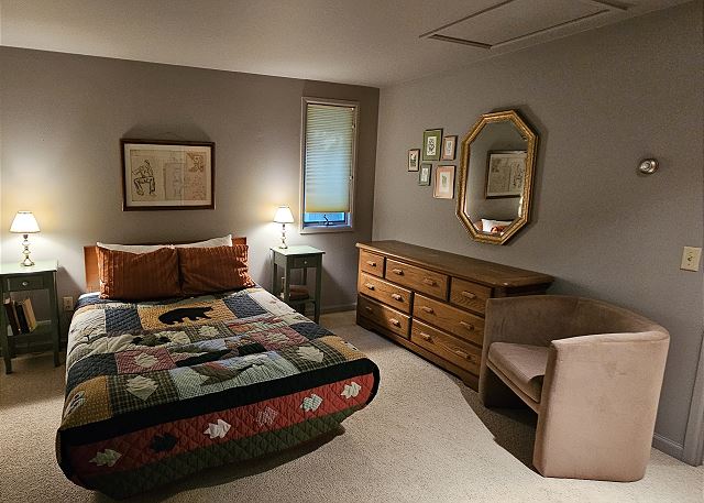 Second floor bedroom with queen bed