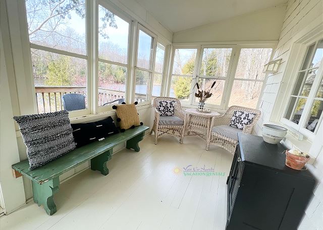 Enclosed outdoor patio. 