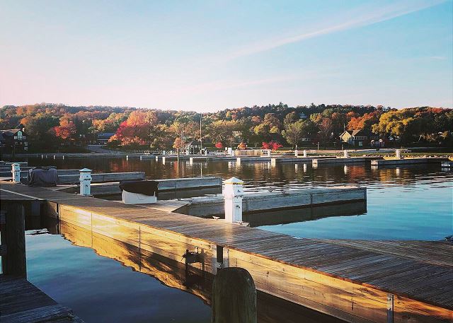 A short walk to the  marina