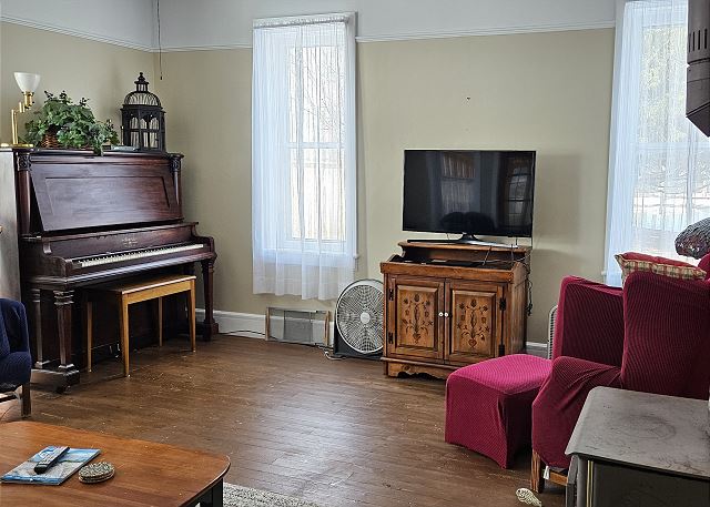 Living room with smart TV