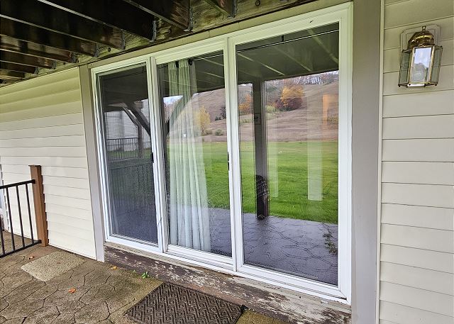 Doors to lower-level king bedroom