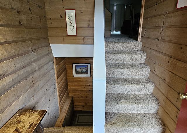 Stairs to the main floor and lower level