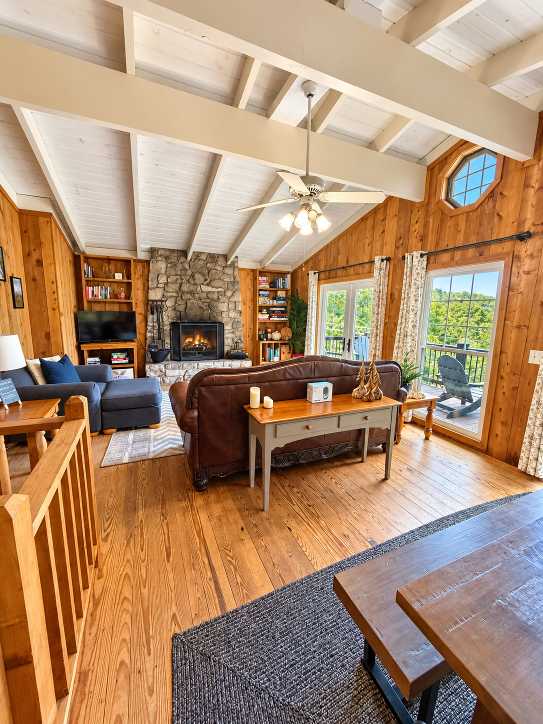Tree Top Cabin - outdoor firepit, deck, wood burning fireplace | Photo 6