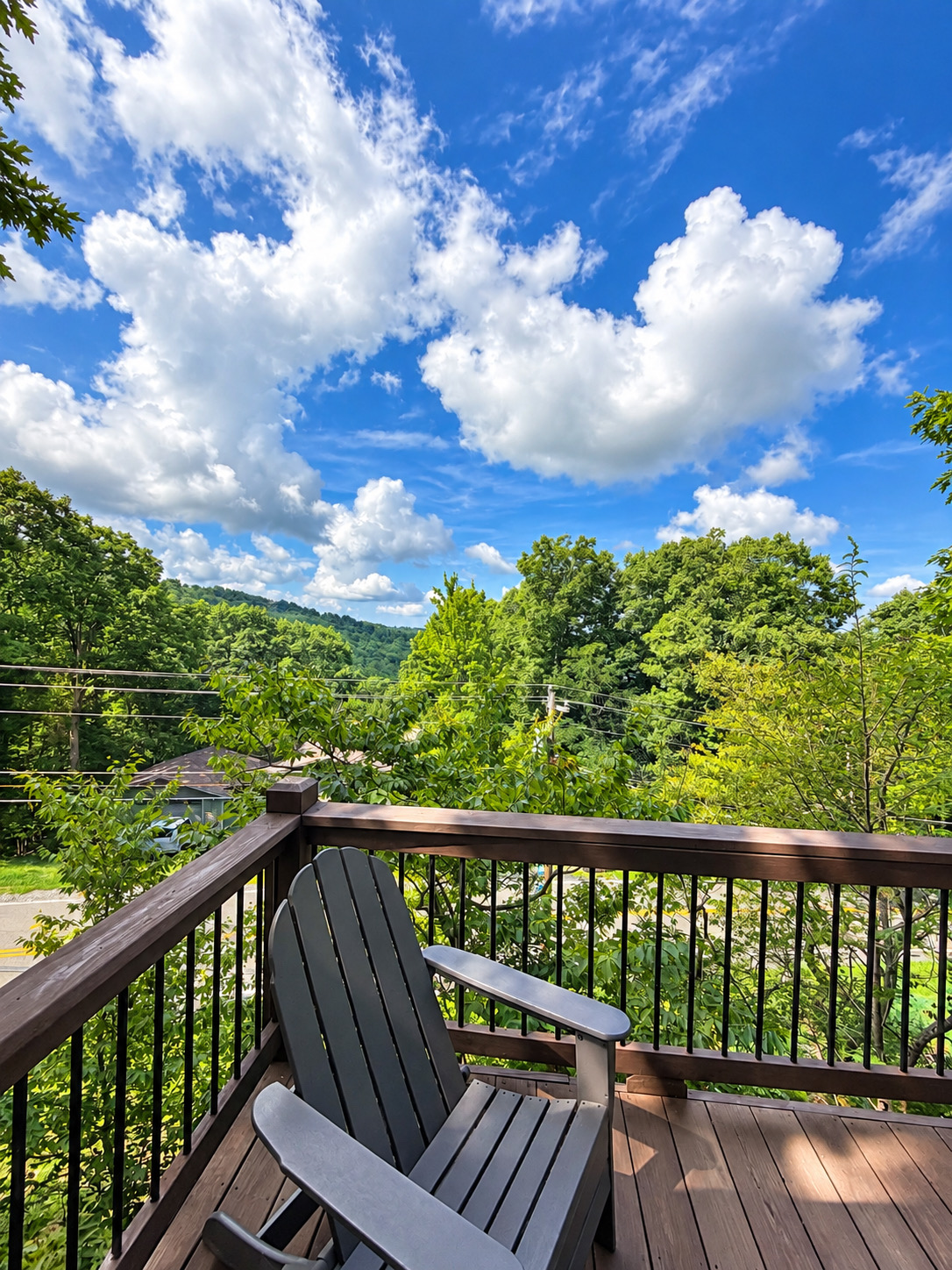 Tree Top Cabin - outdoor firepit, deck, wood burning fireplace | Photo 11
