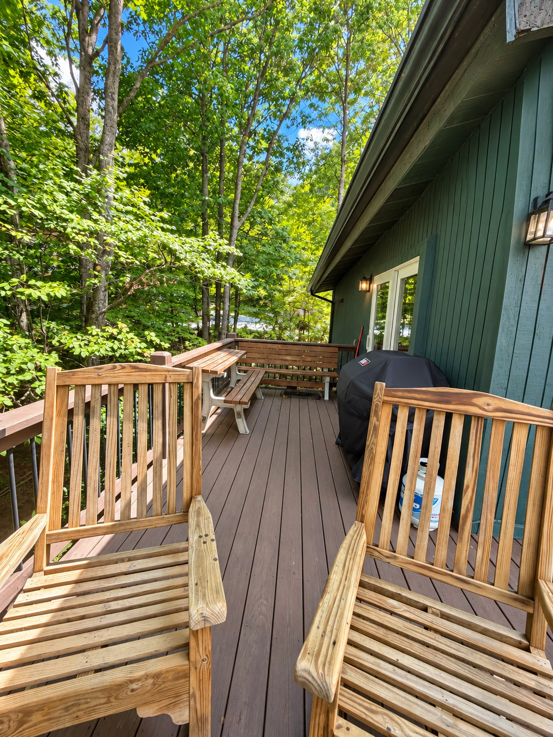 Tree Top Cabin - outdoor firepit, deck, wood burning fireplace | Photo 13