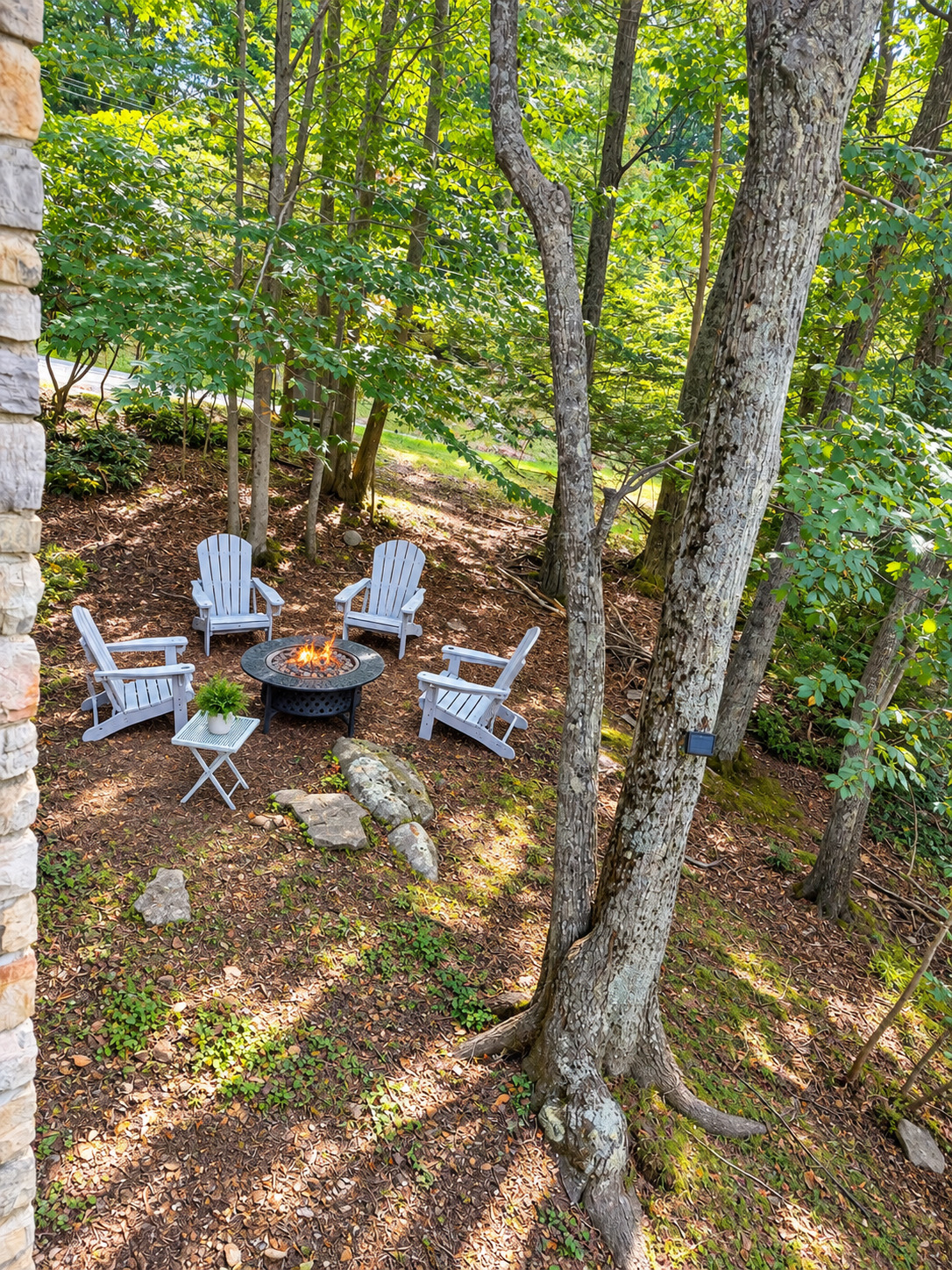 Tree Top Cabin - outdoor firepit, deck, wood burning fireplace | Photo 30