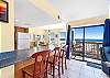 Bar with 3 stools - Look at the Ocean View from this Condo!