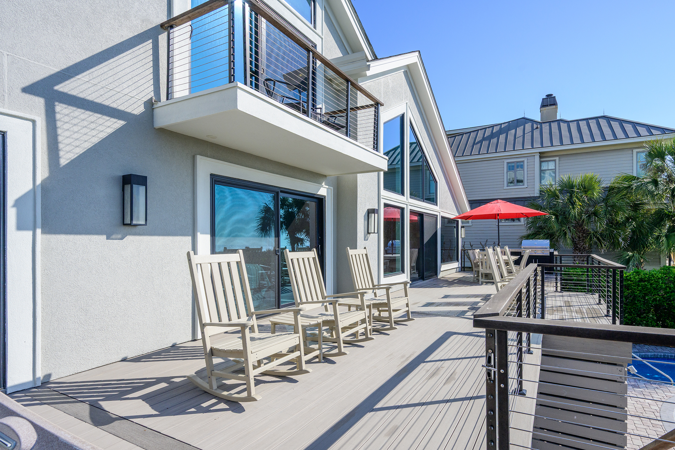 3 Dune Lane | Back Deck w/ seating and hot tub
