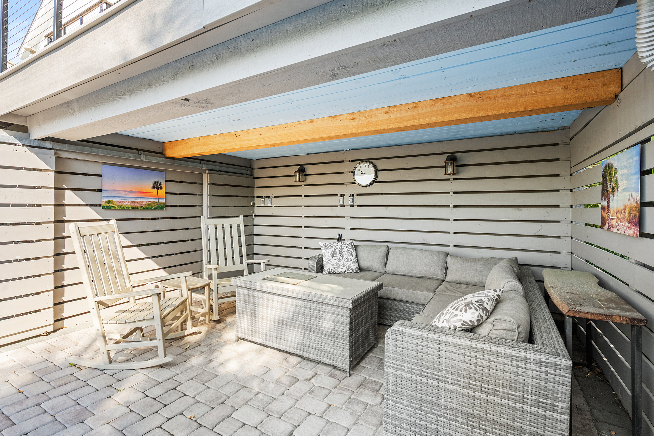 3 Dune Lane | Covered Pool deck w/ outdoor shower