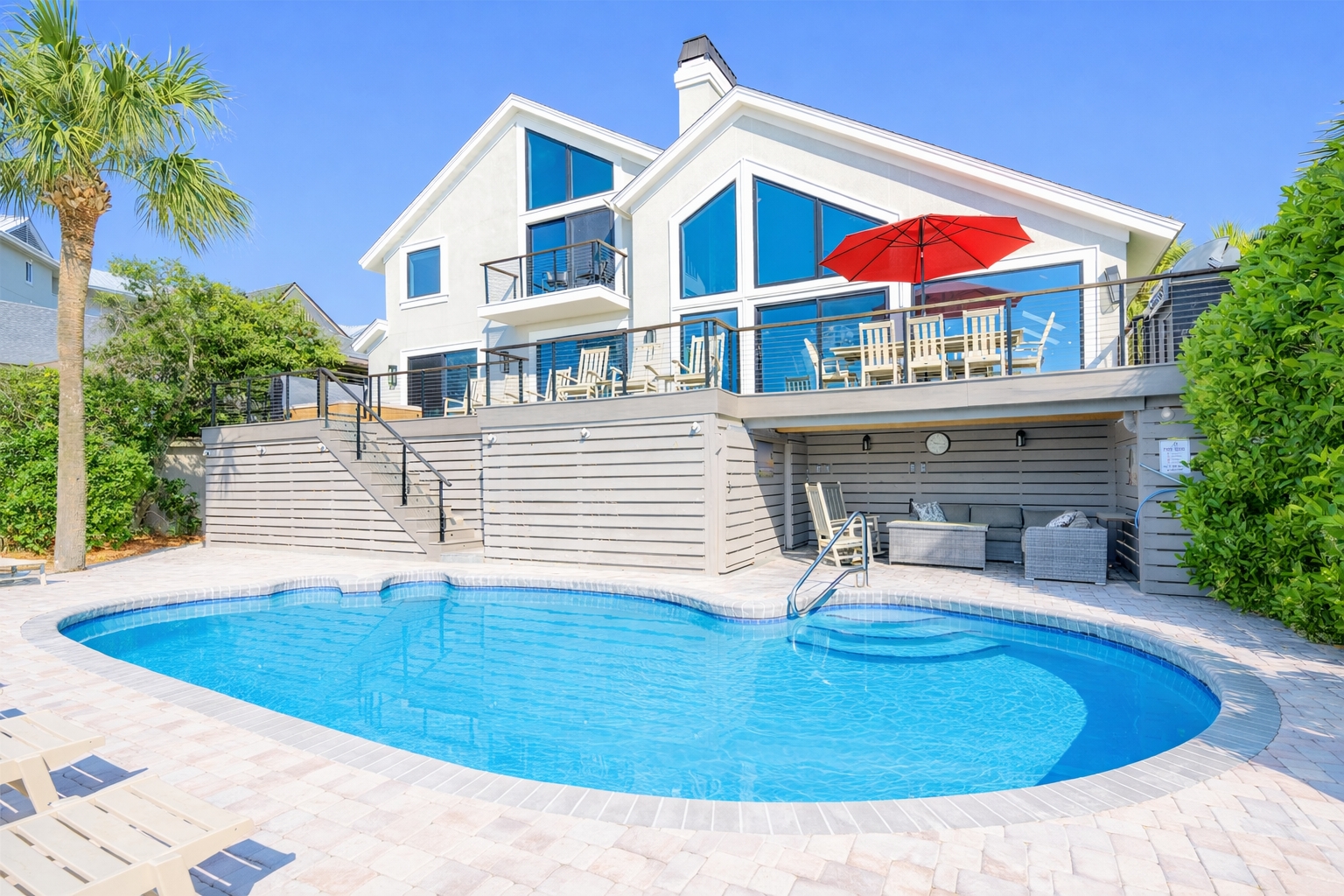 3 Dune Lane | Pool area with ocean views