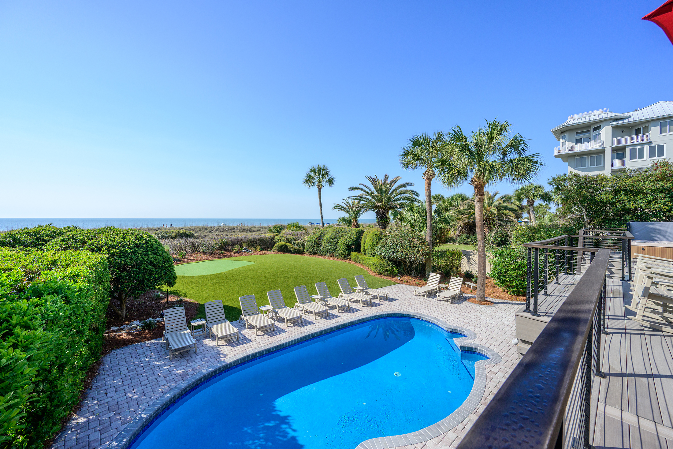3 Dune Lane | Pool area with ocean views