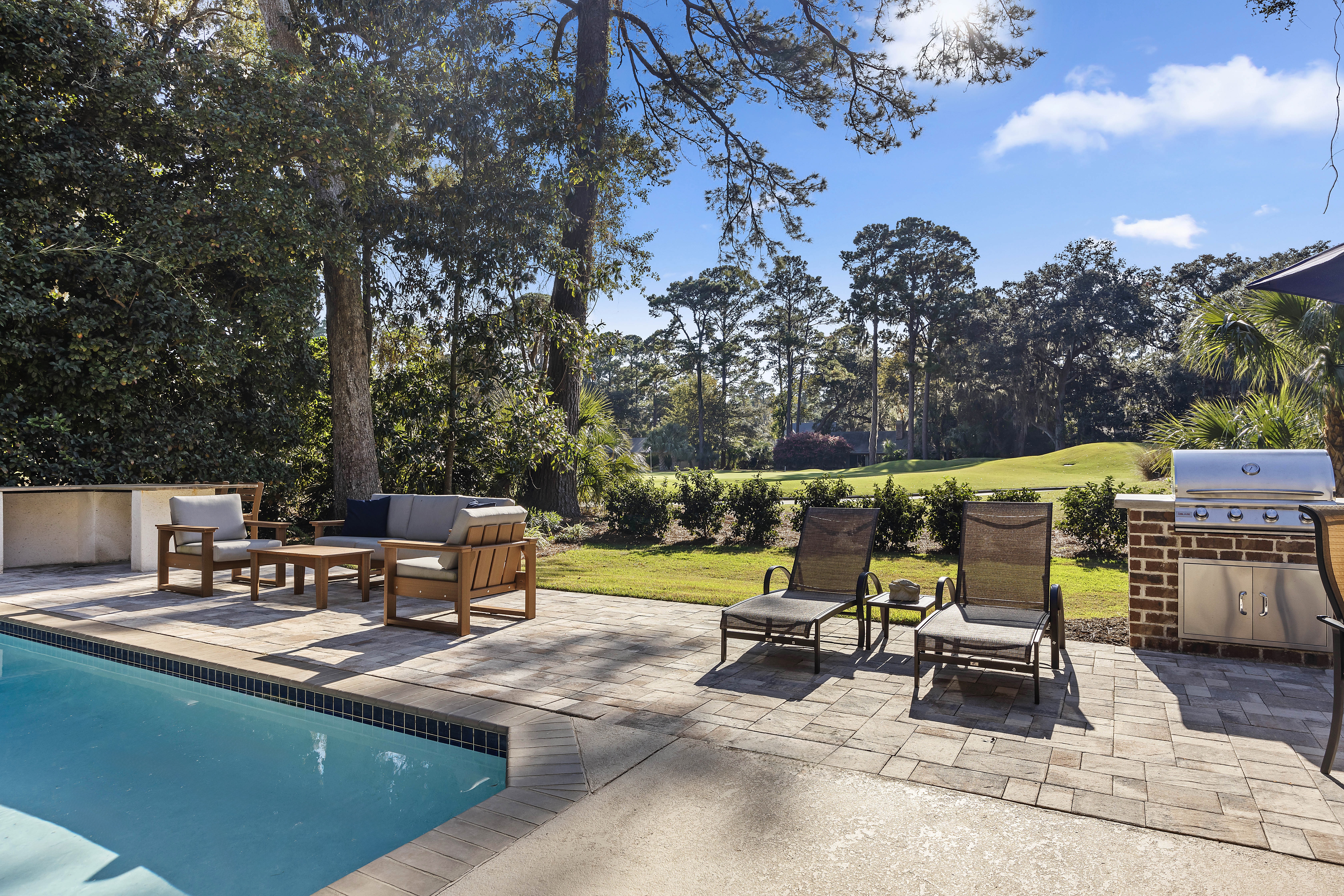 2 Tupelo | Stunning Pool deck with fairway views