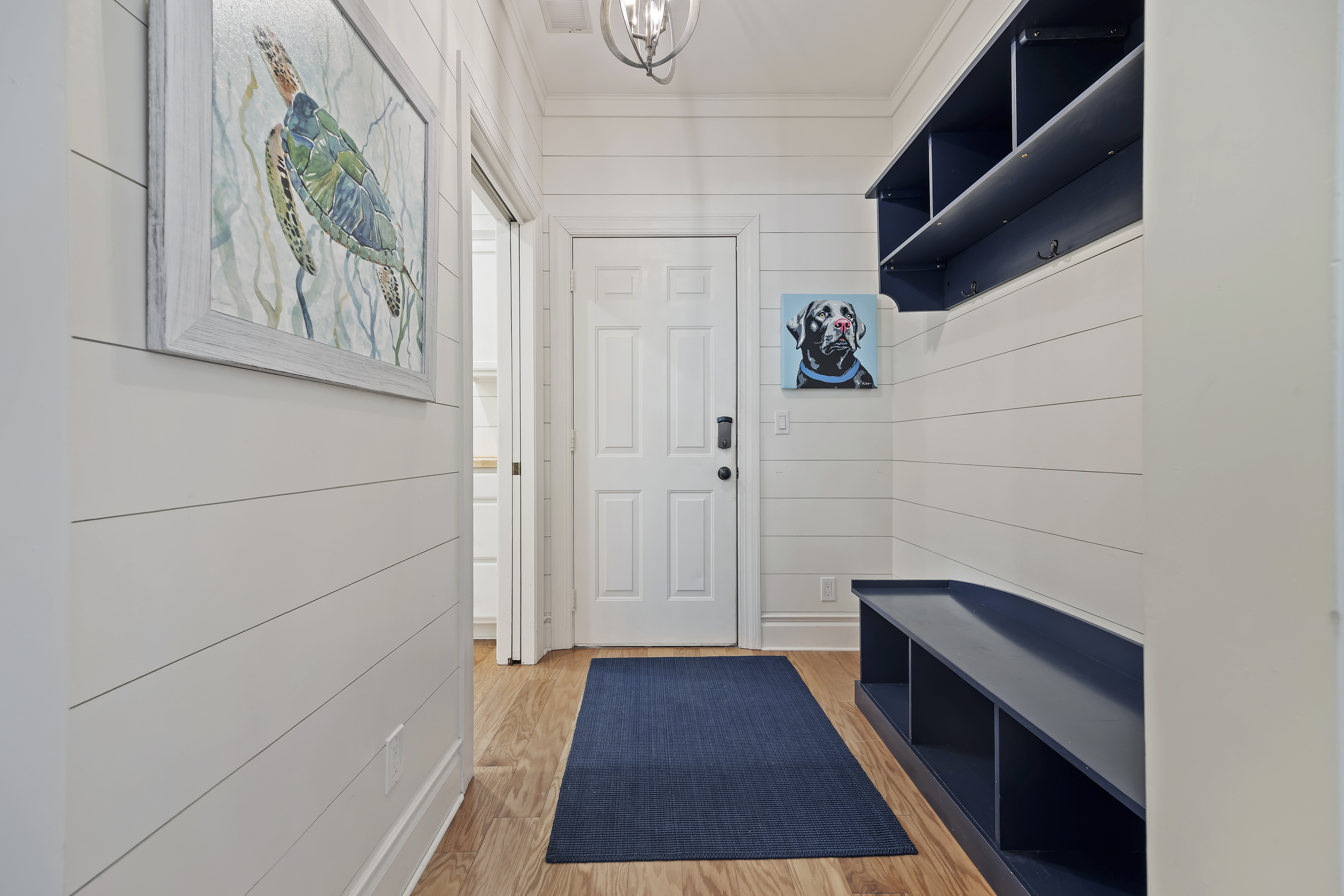 36 Red Oak | Renovated mud room w/ shoe & coat storage