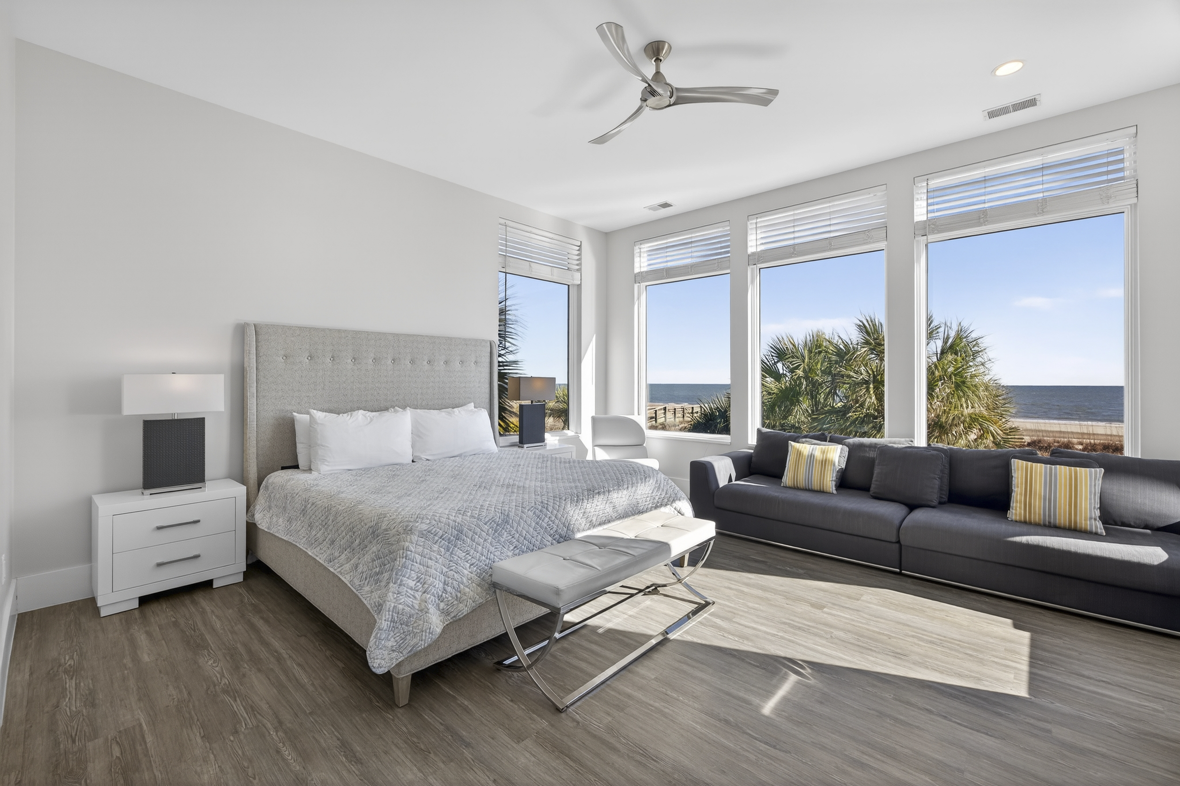 103 Dune Lane | Bedroom 1 w/ king bed & ocean views