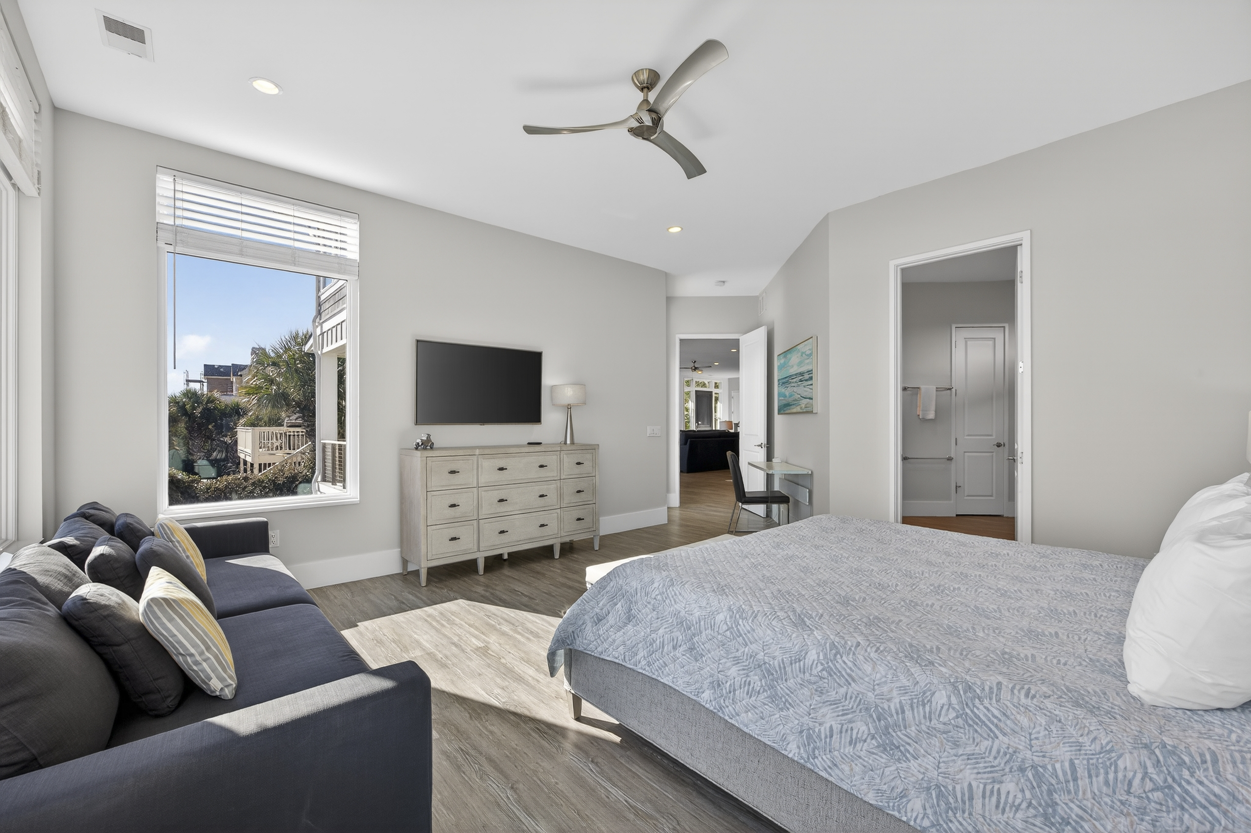 103 Dune Lane | Bedroom 1 w/ king bed & ocean views
