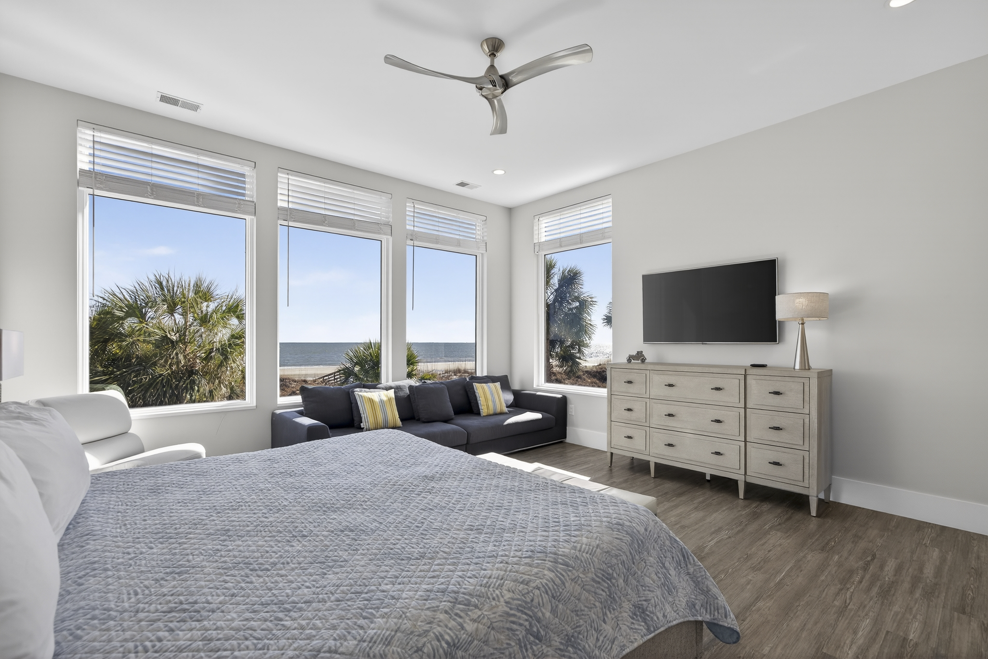 103 Dune Lane | Bedroom 1 w/ king bed & ocean views