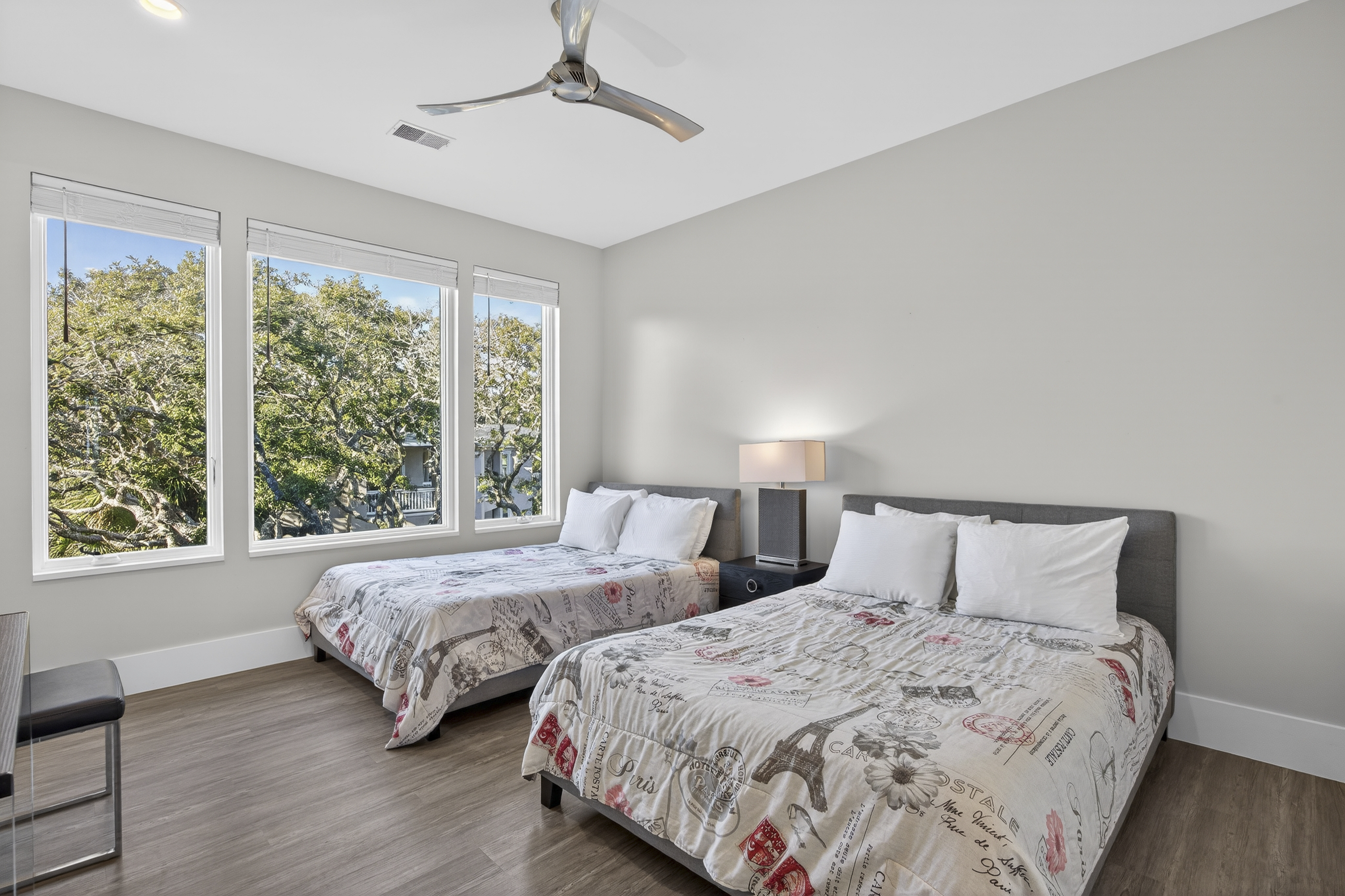 103 Dune Lane | Bedroom 6 two Full beds w/ ensuite bathroom