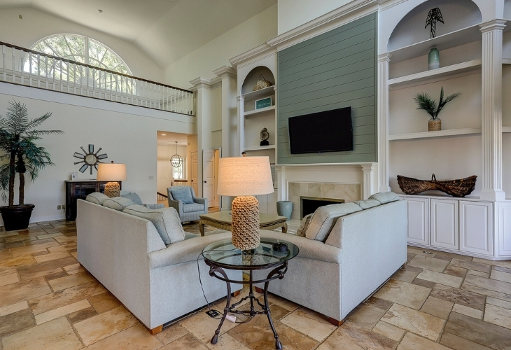 162 Mooring Buoy | Main Living Room w/ tv & pool views