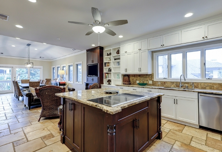 162 Mooring Buoy | Kitchen w/ massive island & granite counters