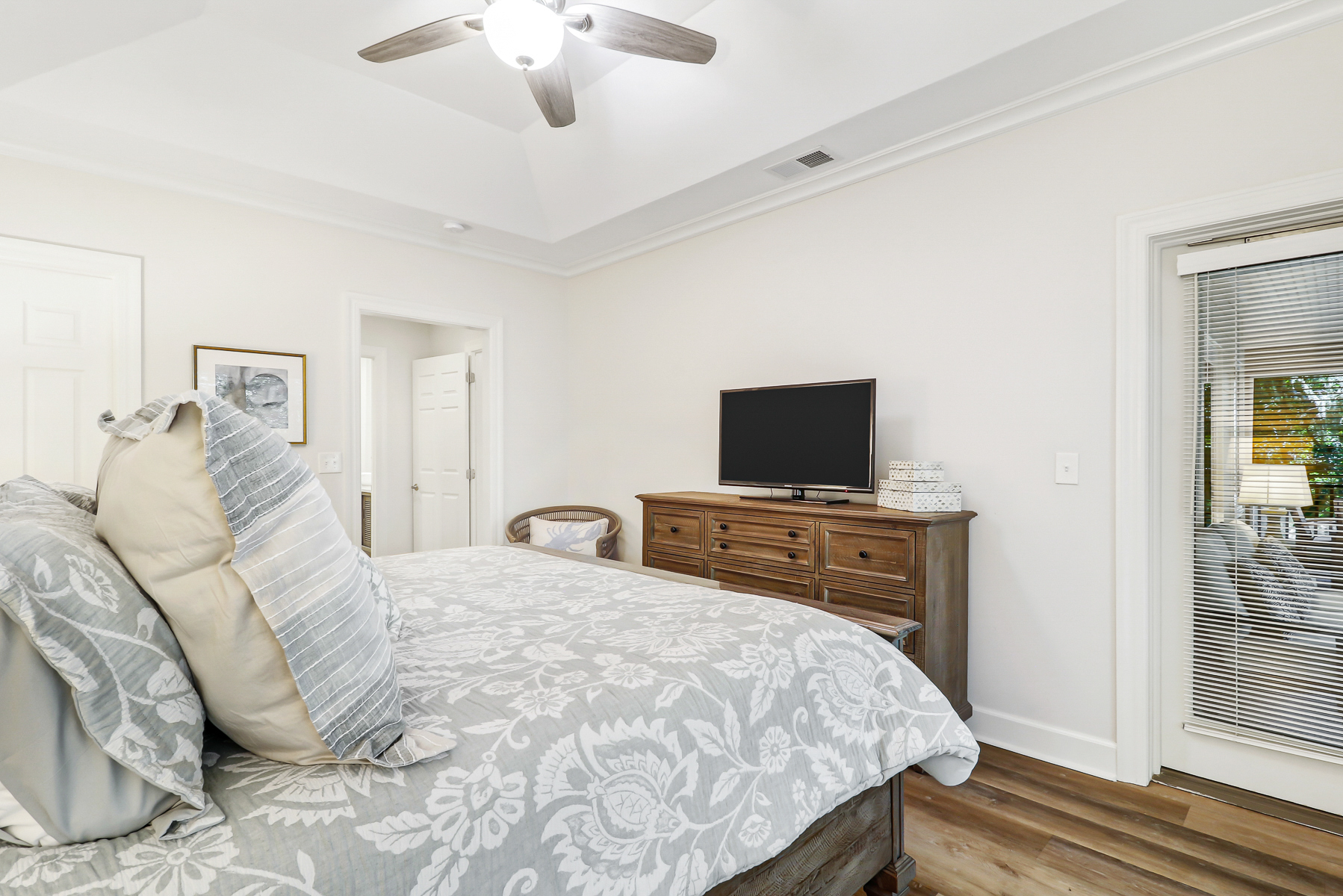 8110 Wendover Dunes | Bedroom 1 w/ King bed & balcony access