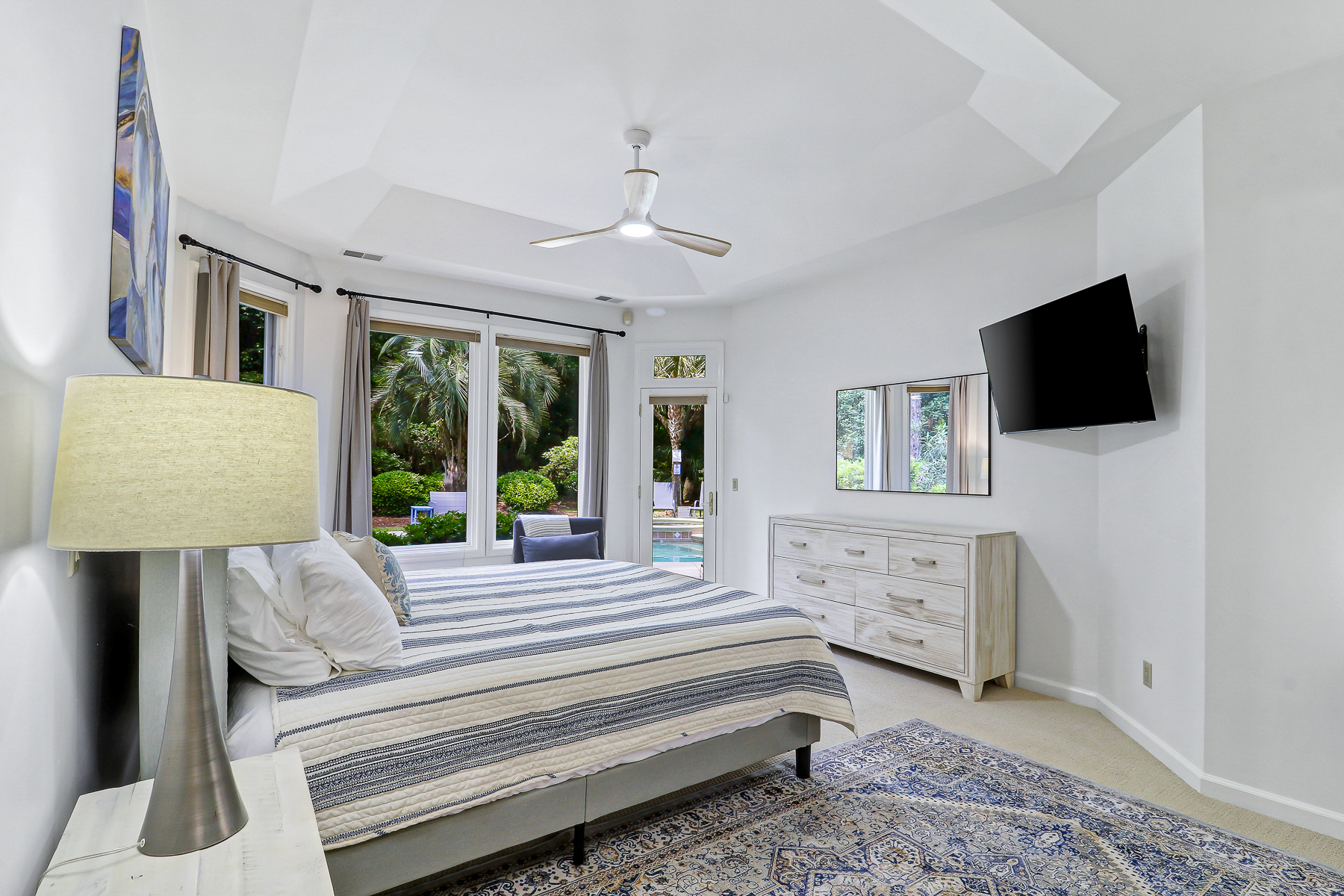 6 Gunnery | Bedroom 1 King Bed w/ pool deck access