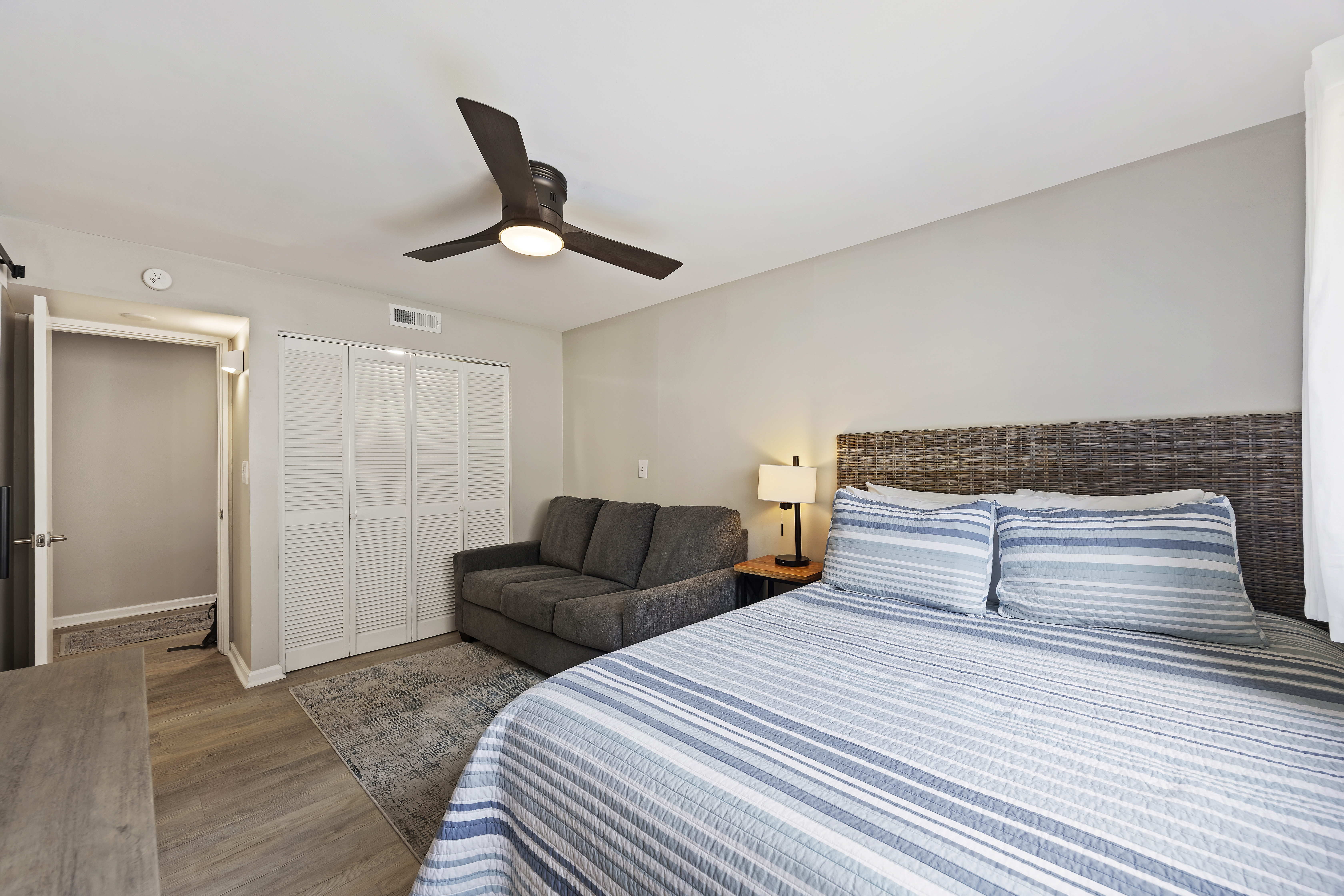520 Queens Grant | Bedroom 2 w/ queen bed & sleeper sofa