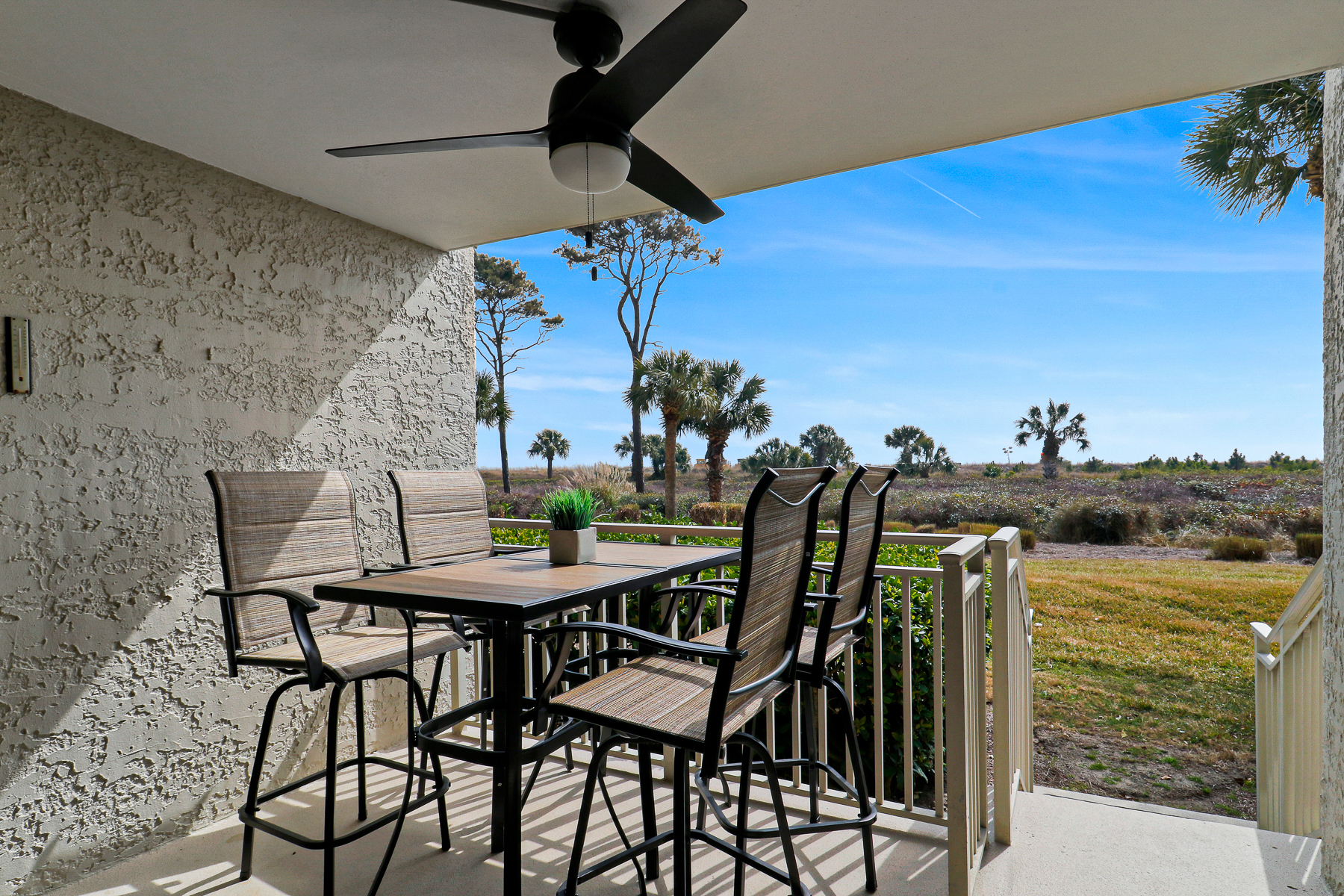 109 Shorewood | Porch w/ new furniture & ocean views