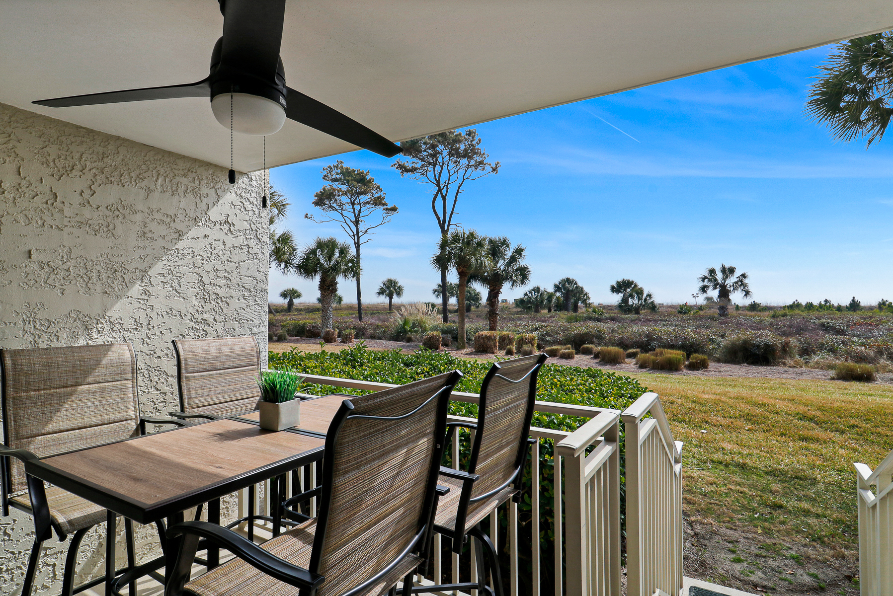 109 Shorewood | Porch w/ new furniture & ocean views