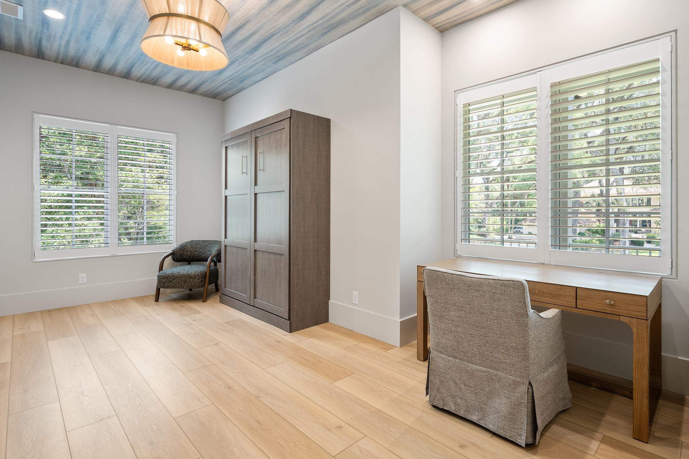 49 Sea Lane | Bedroom 3/study with desk & queen murphy bed
