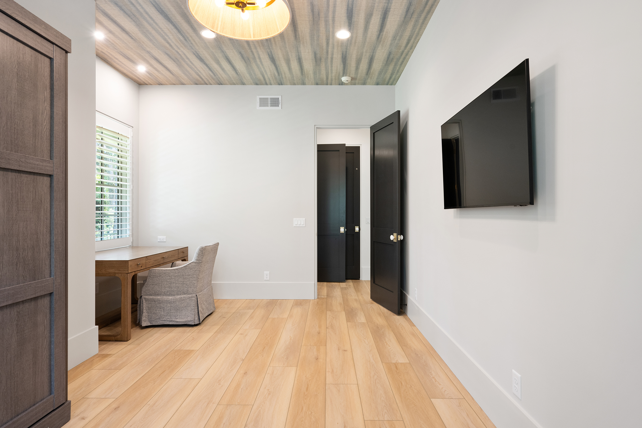 49 Sea Lane | Bedroom 3/study with desk & queen murphy bed