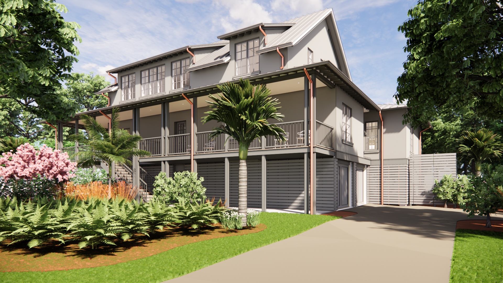 49 Sea Lane | Front from Driveway Rendering